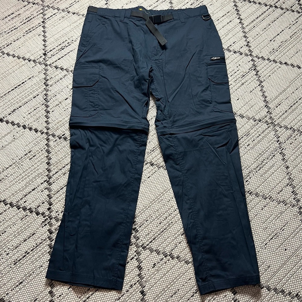 3 for $25 Mens Convertible Lightweight  Stretch Cargo Pants or Shorts XXL x 32